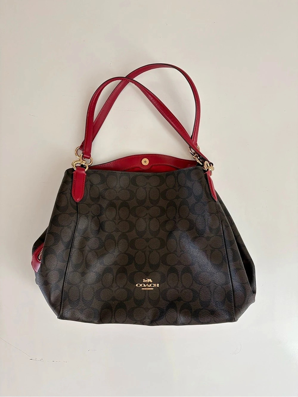 Coach Edie shoulder bag Brown & Red